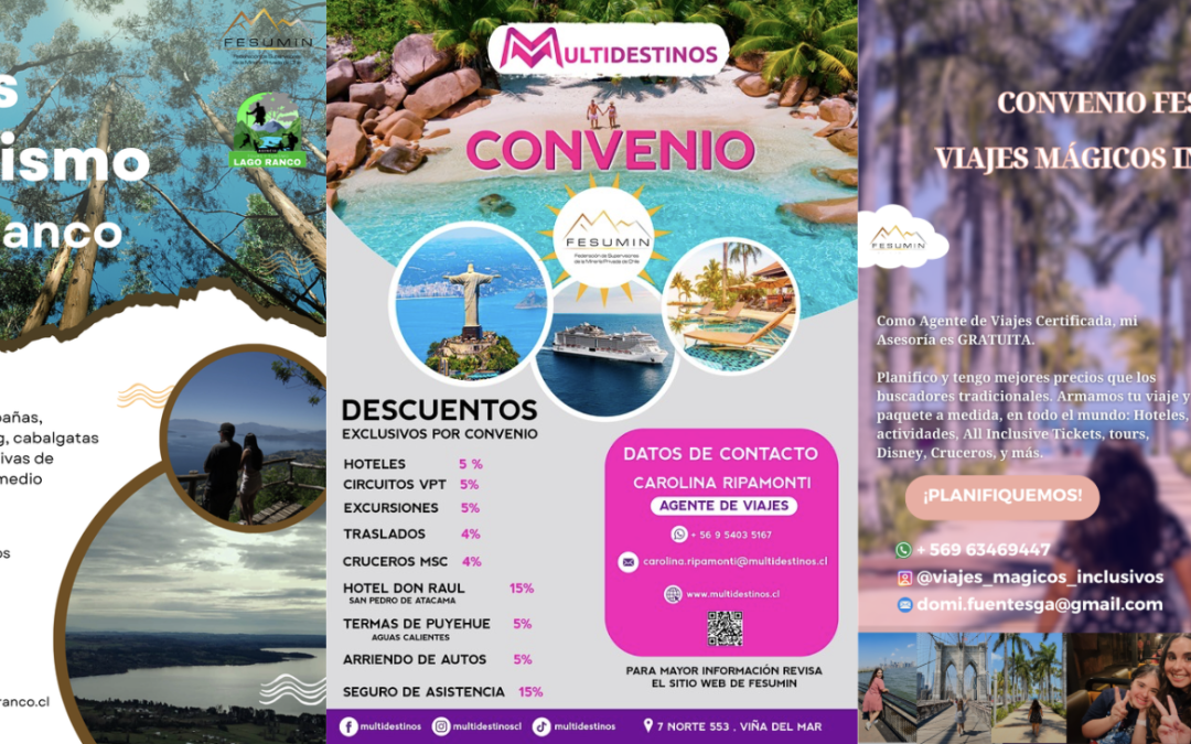 Planifica tus vacaciones con los convenios exclusivos de Fesumin